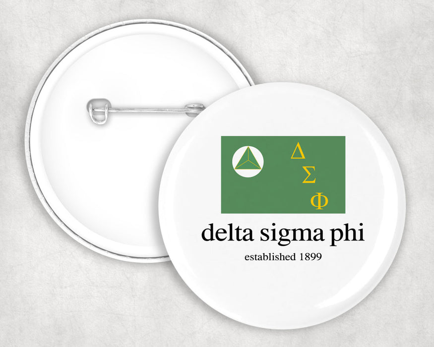 Delta Sigma Phi Flag Button Delta Sigma Phi Flag Button