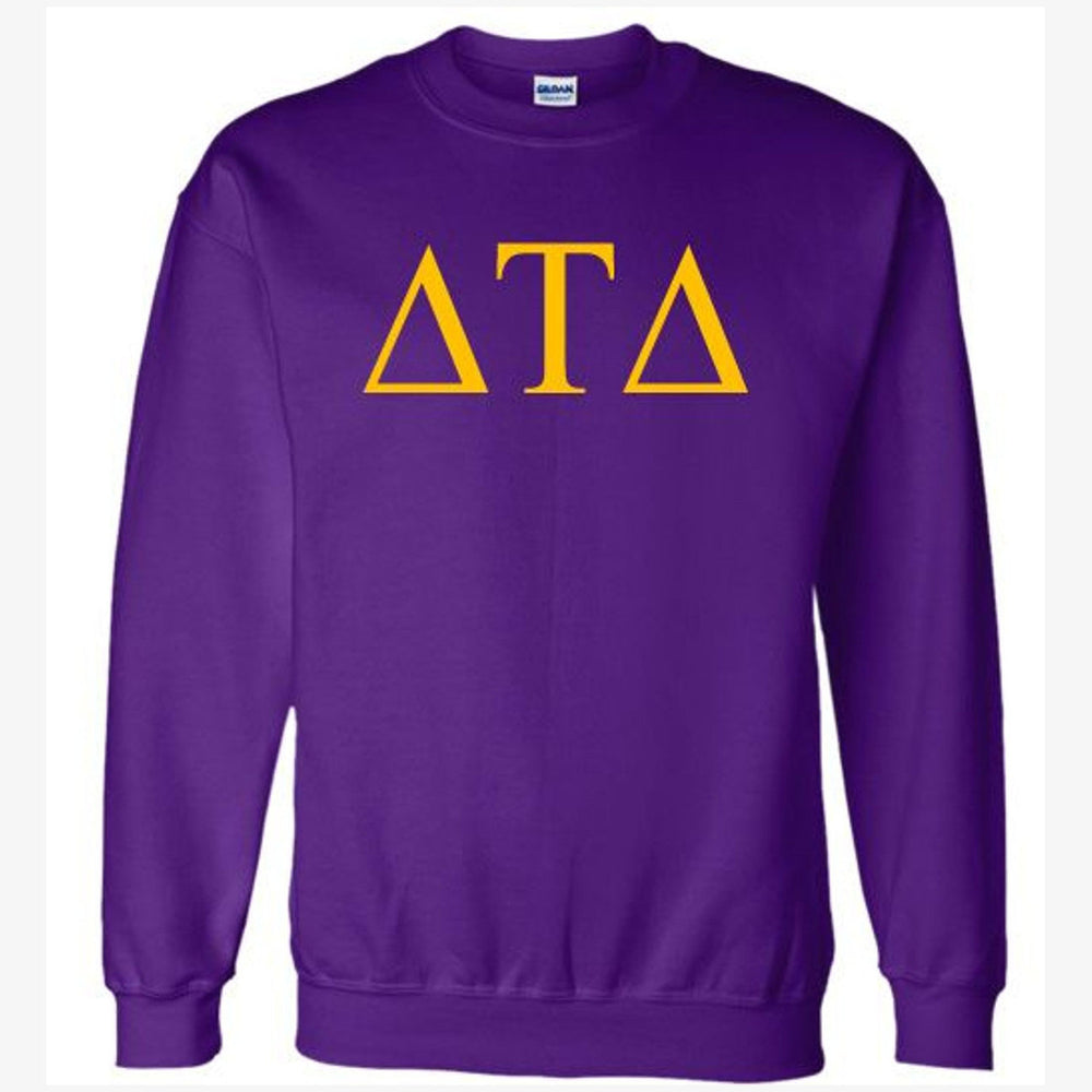 Delta Tau Delta Lettered World Famous Greek Crewneck Delta Tau Delta Lettered World Famous Greek Crewneck