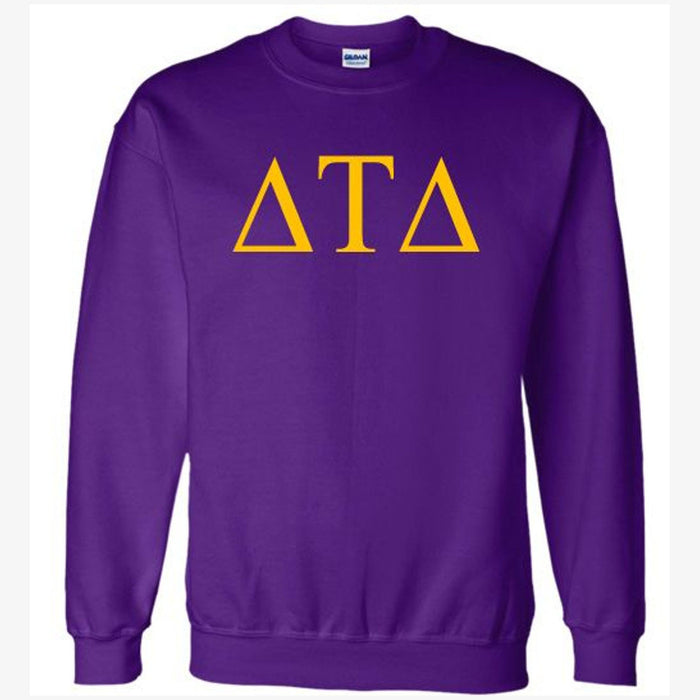 Delta Tau Delta Lettered World Famous Greek Crewneck Delta Tau Delta Lettered World Famous Greek Crewneck