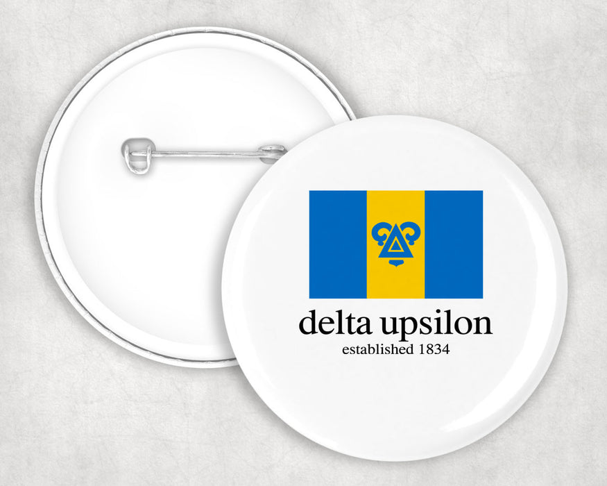 Delta Upsilon Flag Button Delta Upsilon Flag Button