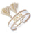 Delta Zeta Woven Bracelet Gold Delta Zeta Woven Bracelet - Gold