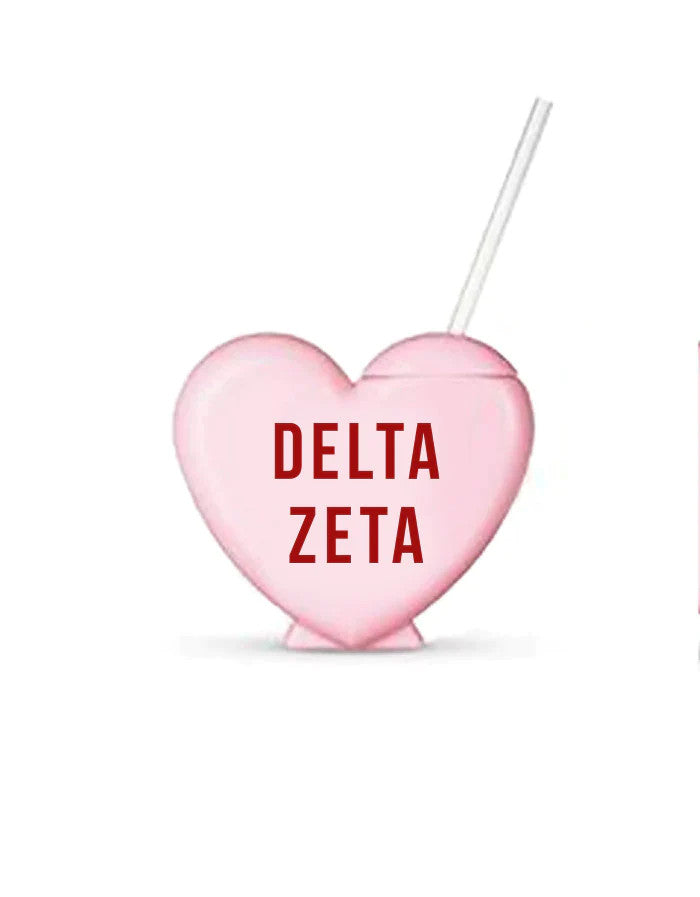 Delta Zeta Heart Shaped Tumblers Delta Zeta Heart Shaped Tumblers