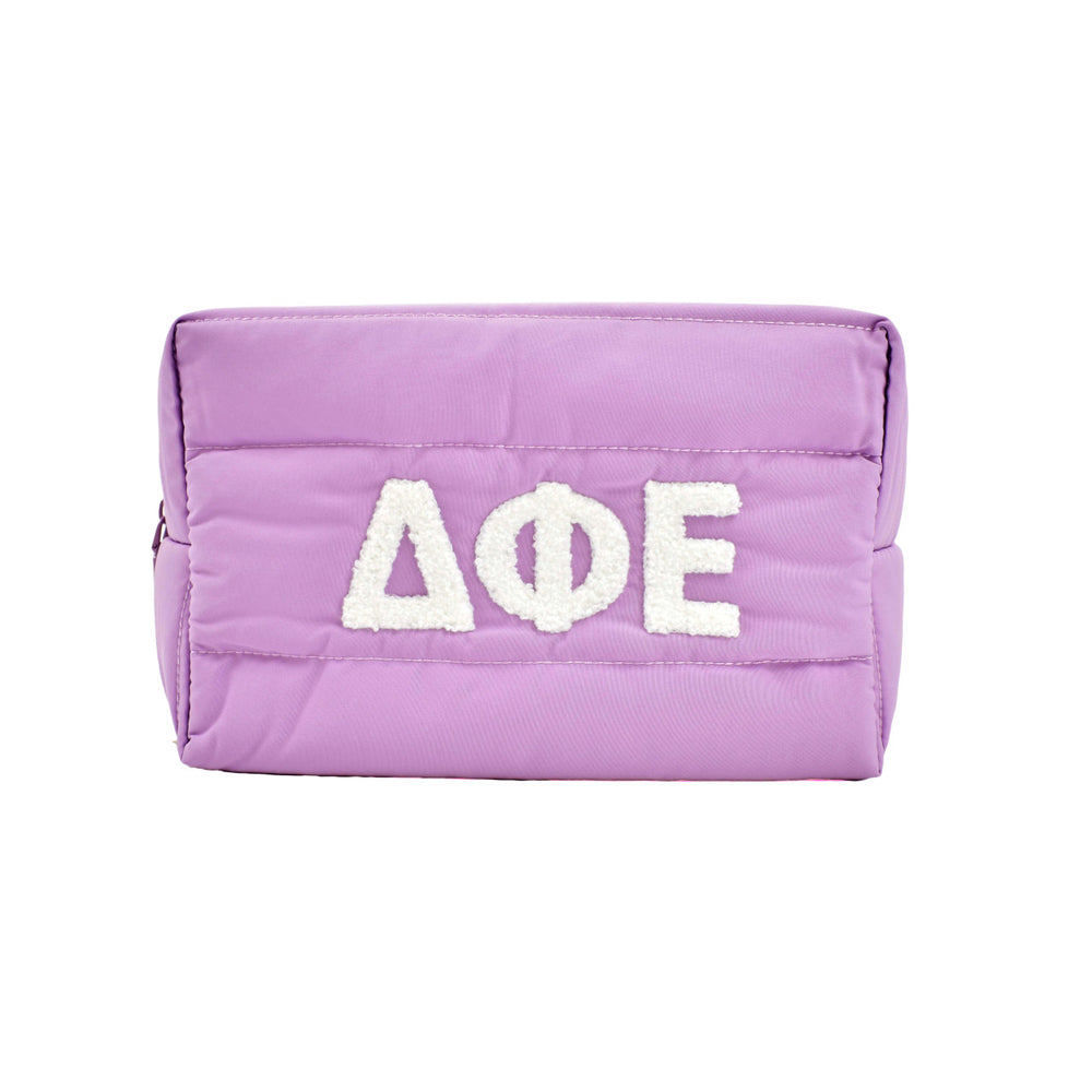 Delta Phi Epsilon Puffer Style Makeup Bag Delta Phi Epsilon Puffer Style Makeup Bag