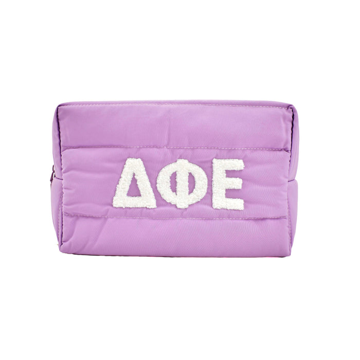 Delta Phi Epsilon Puffer Style Makeup Bag Delta Phi Epsilon Puffer Style Makeup Bag