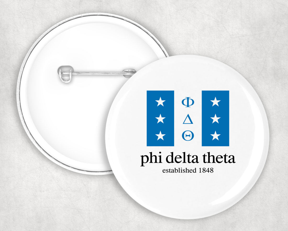 Phi Delta Theta Flag Button Phi Delta Theta Flag Button