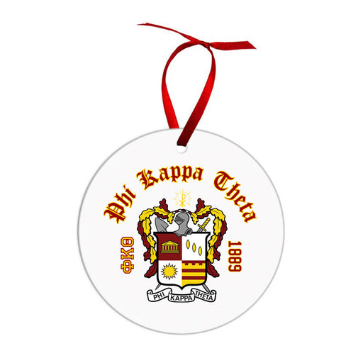 Phi Kappa Theta Crest & Year Circle Ornaments