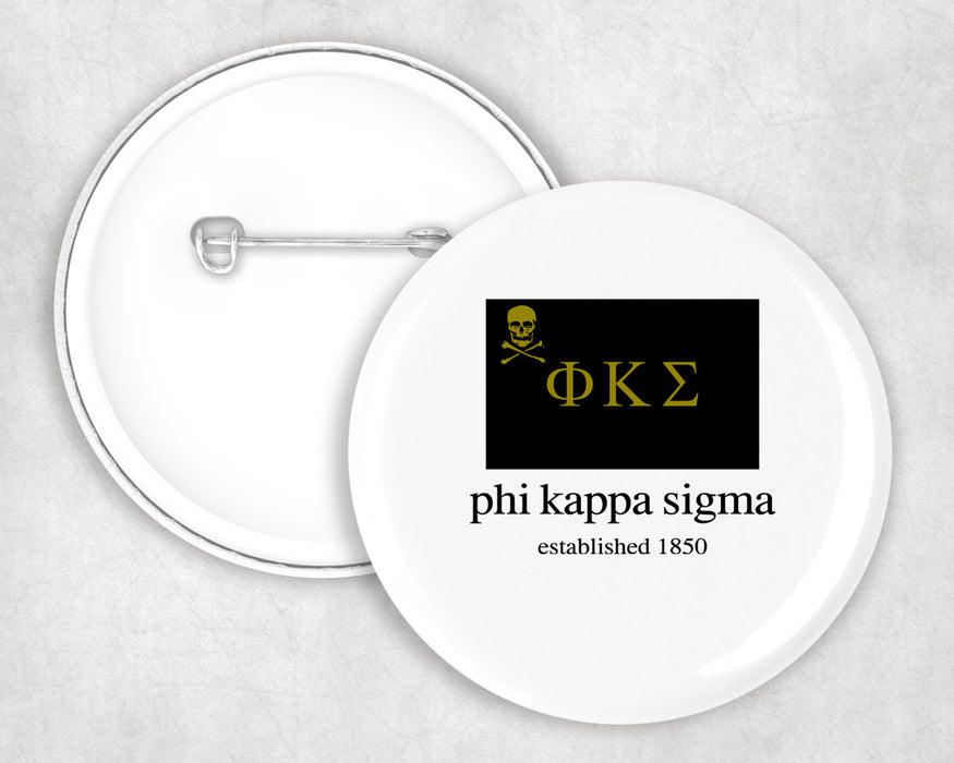 Phi Kappa Sigma Flag Button Phi Kappa Sigma Flag Button