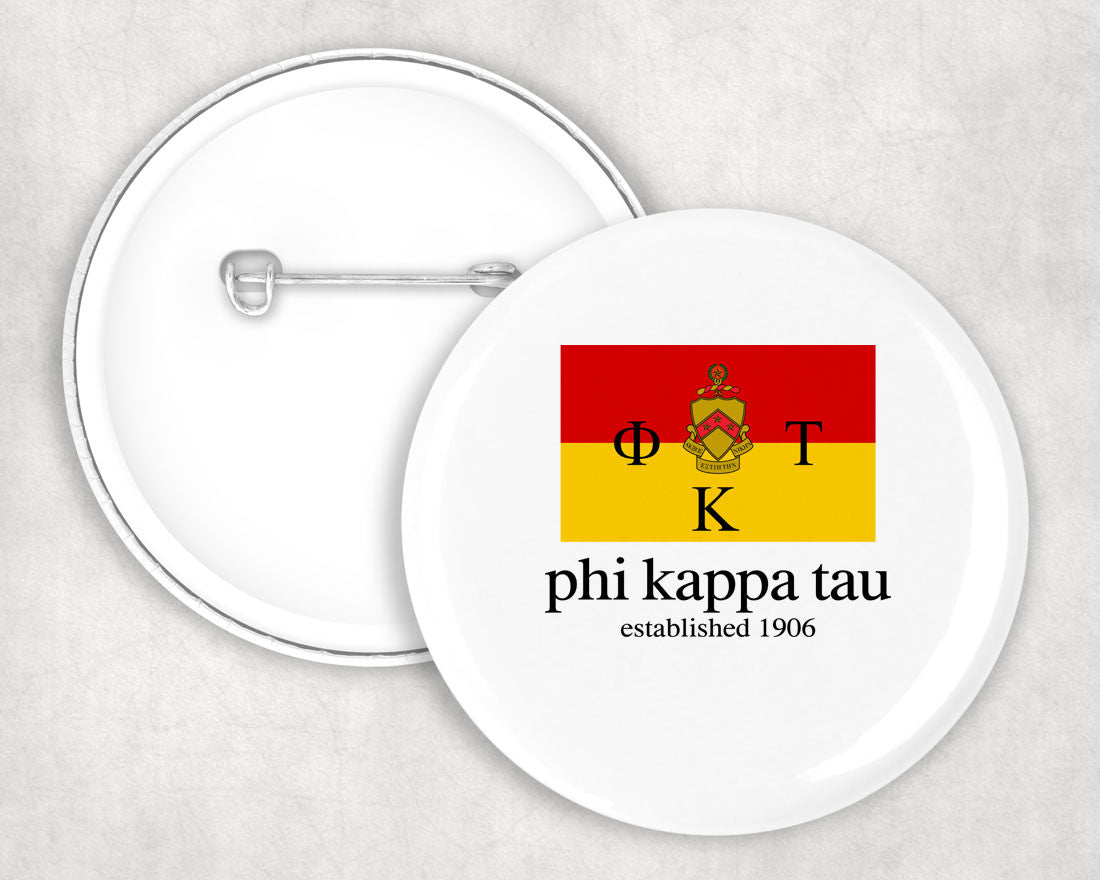 Phi Kappa Tau Flag Button Phi Kappa Tau Flag Button