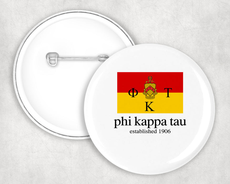 Phi Kappa Tau Flag Button Phi Kappa Tau Flag Button