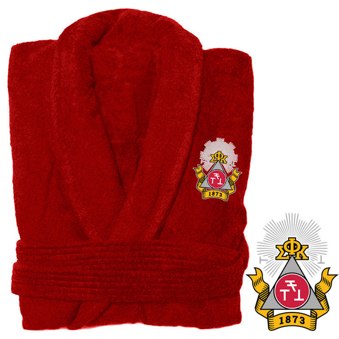 Discount Phi Sigma Kappa Crest Bathrobe DISCOUNT-Phi Sigma Kappa Crest Bathrobe