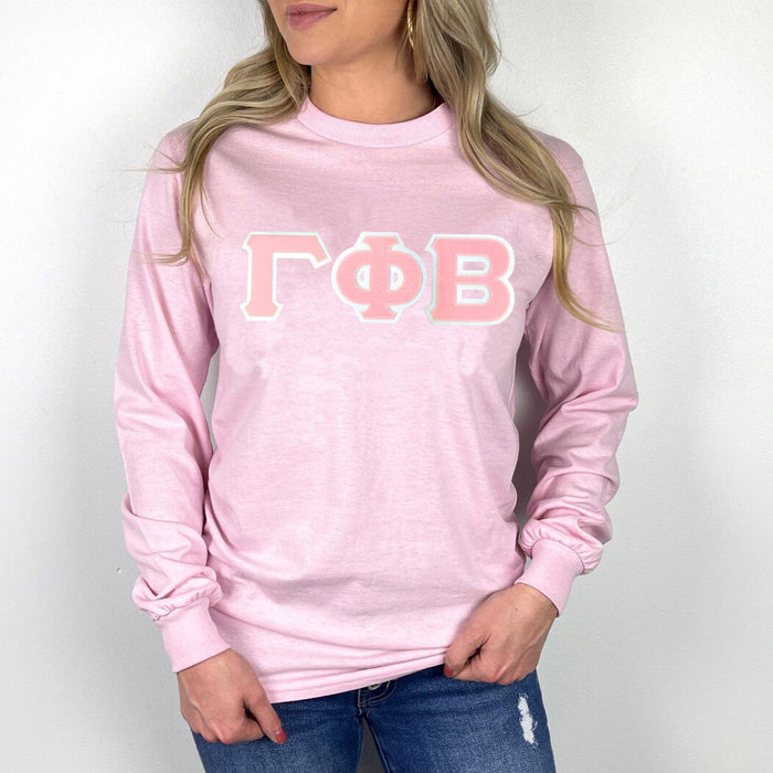 Gamma Phi Beta Lettered Long Sleeve Shirt Gamma Phi Beta Lettered Long Sleeve Shirt
