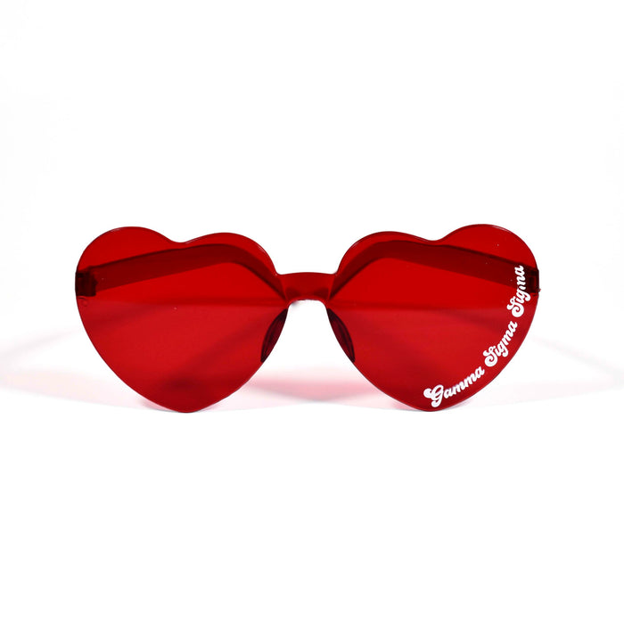 Gamma Sigma Sigma Heart Shaped Sunglasses Gamma Sigma Sigma Heart Shaped Sunglasses