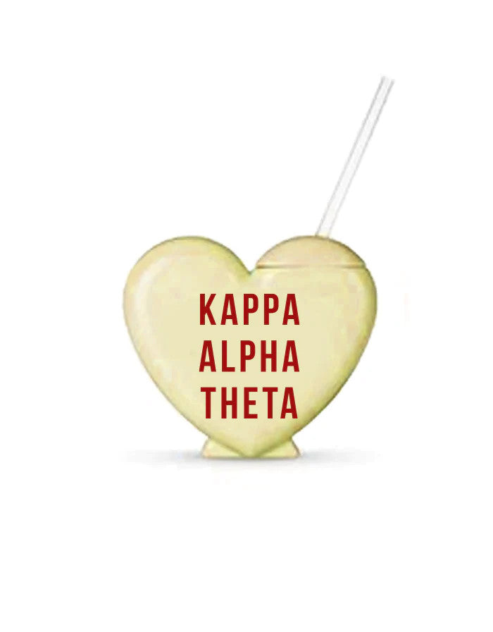 Kappa Alpha Theta Heart Shaped Tumblers Kappa Alpha Theta Heart Shaped Tumblers