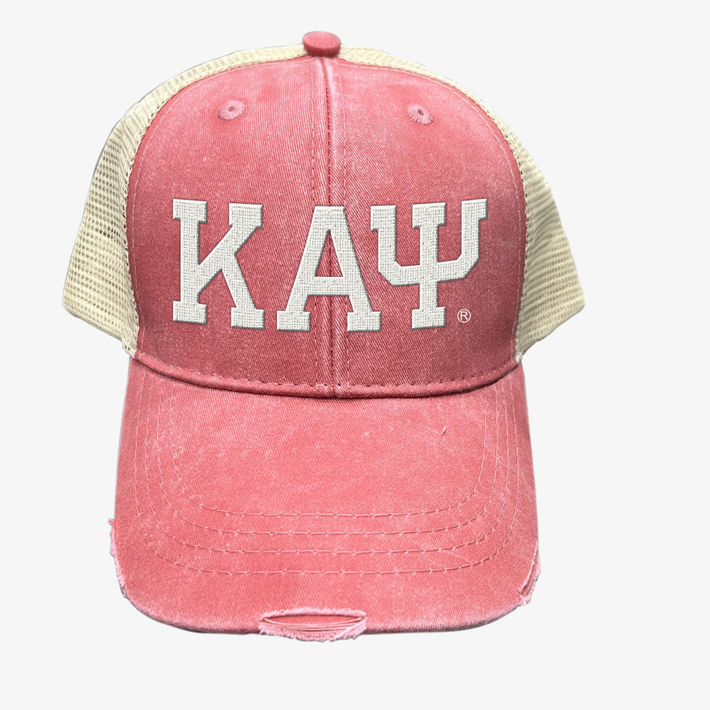 Kappa Alpha Psi Distressed Trucker Hat Kappa Alpha Psi Distressed Trucker Hat
