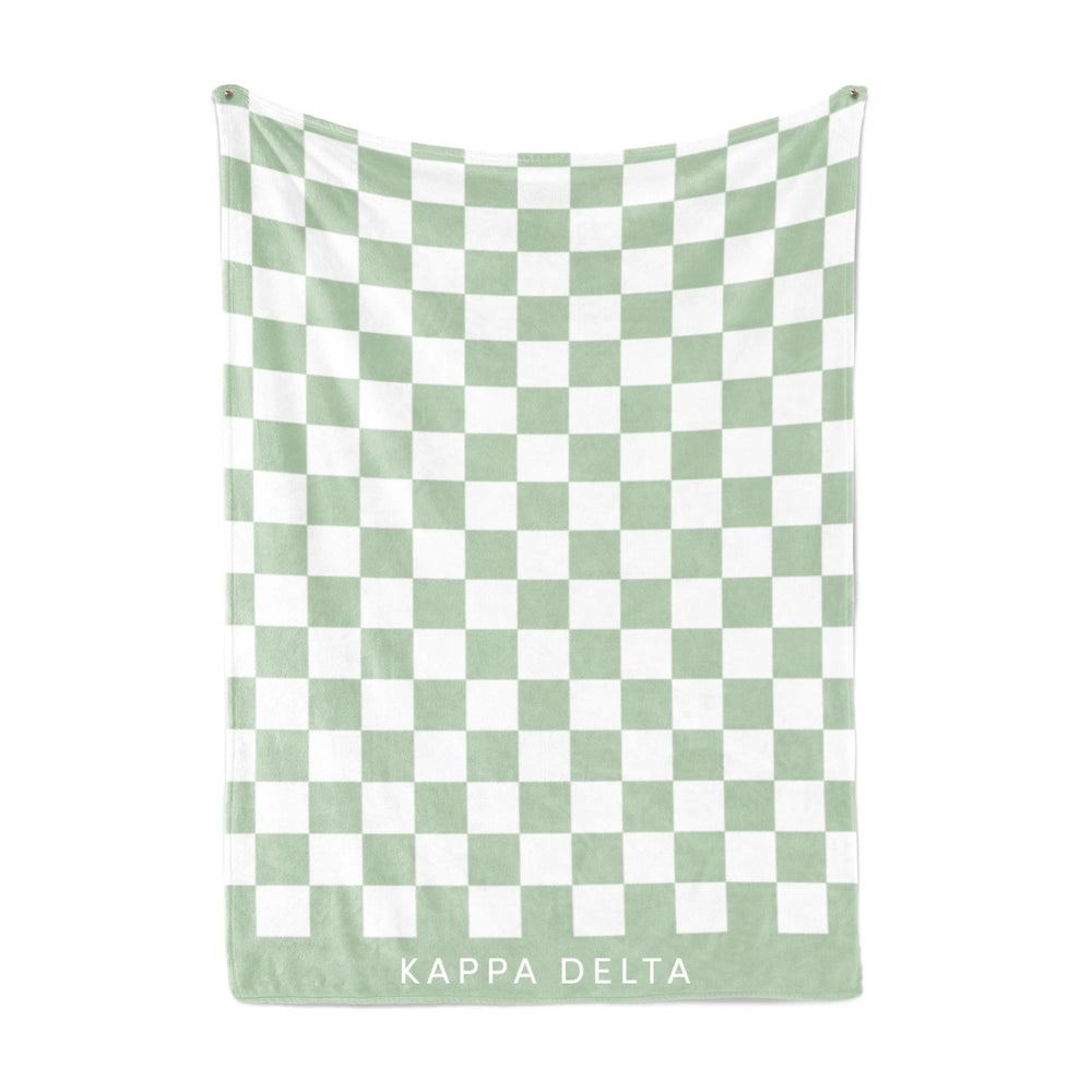 Kappa Delta Sherpa Checkerboard Throw Blankets Kappa Delta Sherpa Checkerboard Throw Blankets