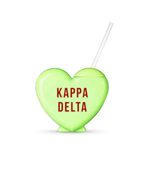 Kappa Delta Heart Shaped Tumblers Kappa Delta Heart Shaped Tumblers