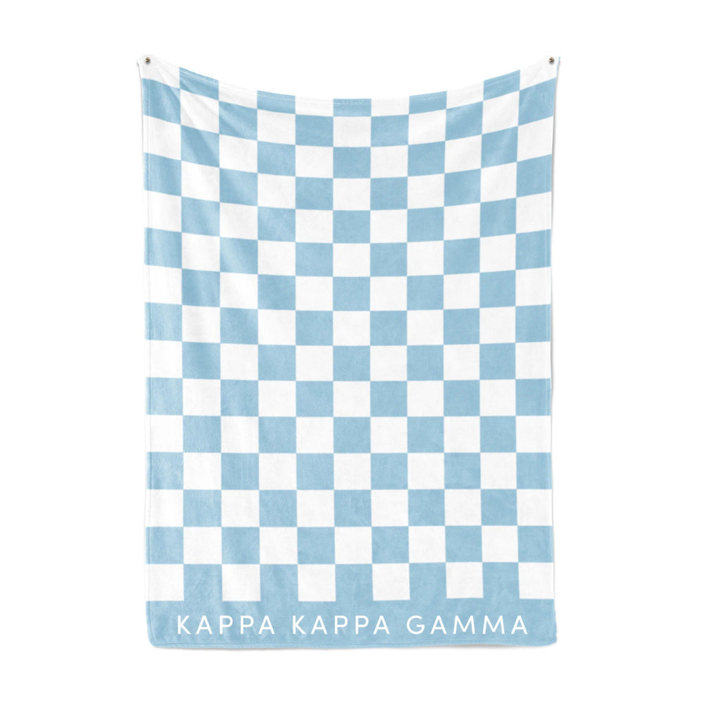 Kappa Kappa Gamma Sherpa Checkerboard Throw Blankets Kappa Kappa Gamma Sherpa Checkerboard Throw Blankets