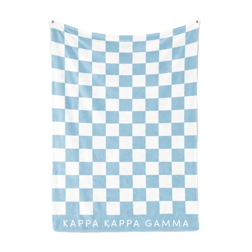 Kappa Kappa Gamma Kappa Kappa Gamma Sherpa Checkerboard Throw Blankets