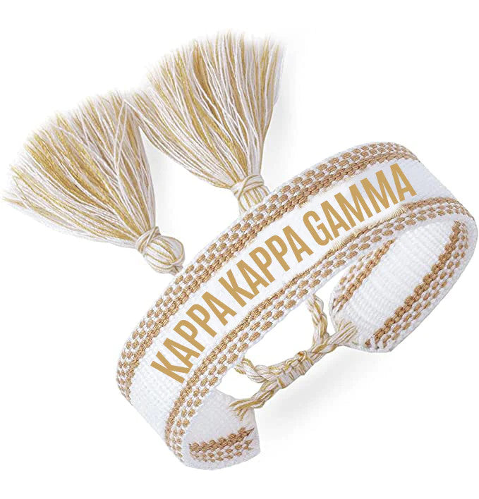 Kappa Kappa Gamma Woven Bracelet Gold Kappa Kappa Gamma Woven Bracelet - Gold