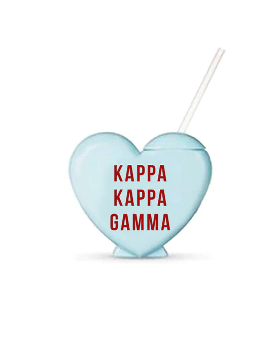 Kappa Kappa Gamma Heart Shaped Tumblers Kappa Kappa Gamma Heart Shaped Tumblers