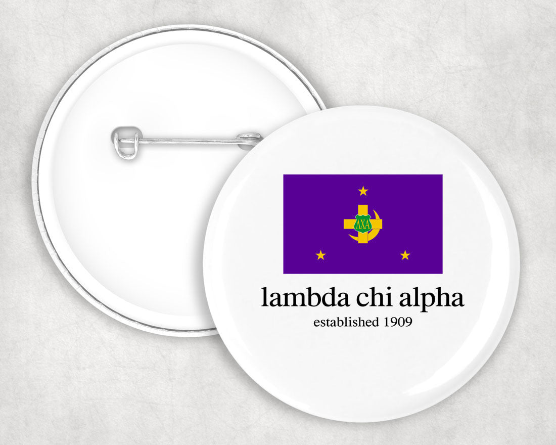 Lambda Chi Alpha Flag Button Lambda Chi Alpha Flag Button