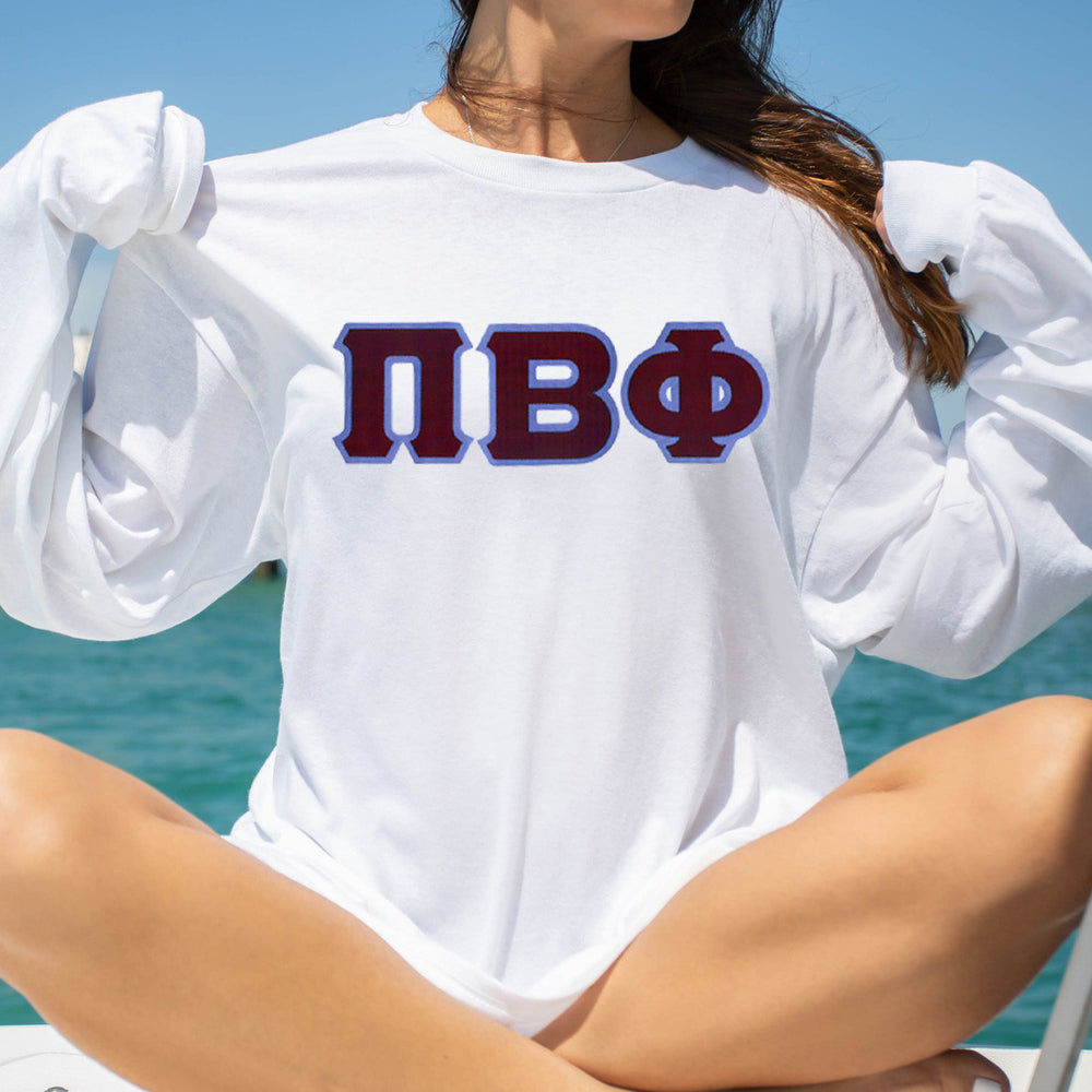 Pi Beta Phi Lettered Long Sleeve Shirt Pi Beta Phi Lettered Long Sleeve Shirt