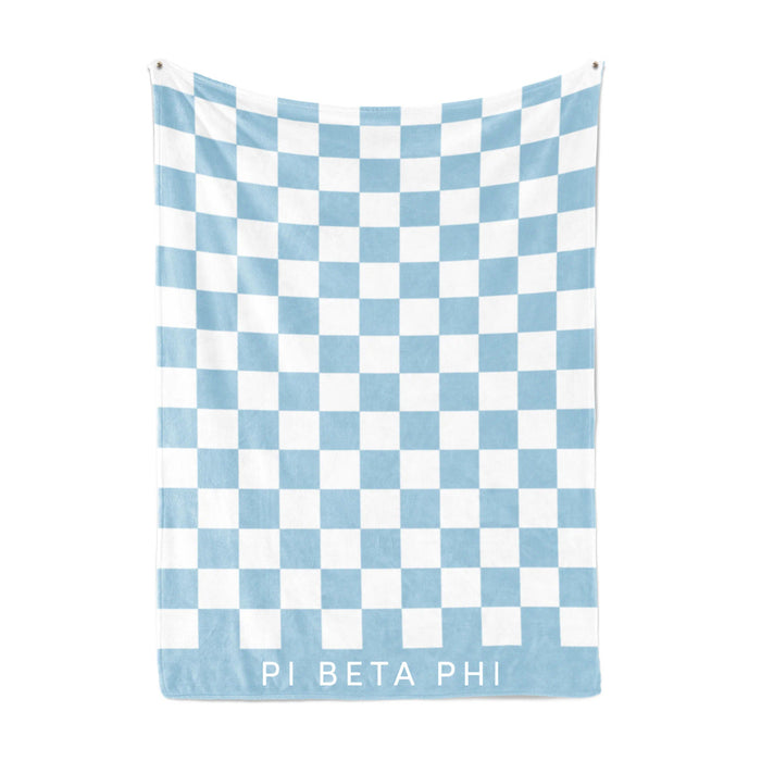 Pi Beta Phi Sherpa Checkerboard Throw Blankets Pi Beta Phi Sherpa Checkerboard Throw Blankets