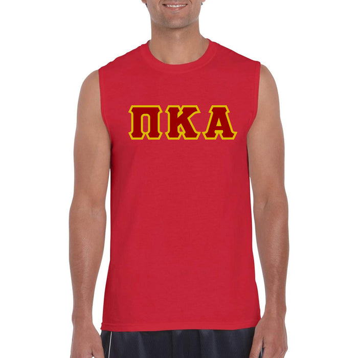 Discount Pi Kappa Alpha Lettered Sleeveless Tee DISCOUNT- Pi Kappa Alpha Lettered Sleeveless Tee