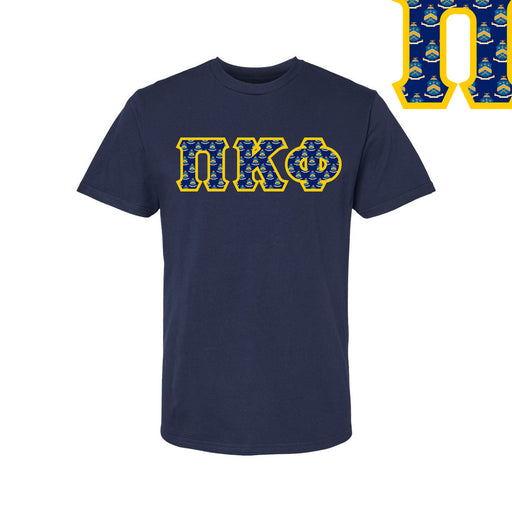 Pi Kappa Phi Pi Kappa Phi Fraternity Crest - Shield Twill Letter Tee