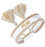 Phi Mu Woven Bracelet Gold Phi Mu Woven Bracelet - Gold