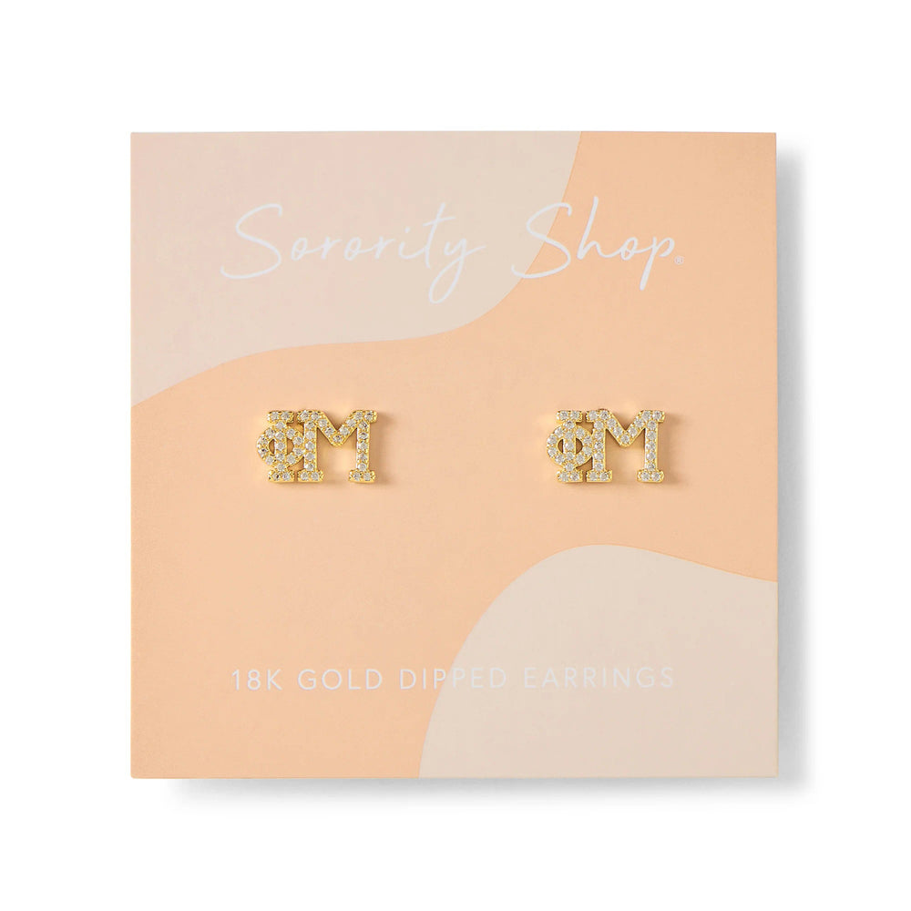 Phi Mu Studded Earrings Phi Mu Studded Earrings