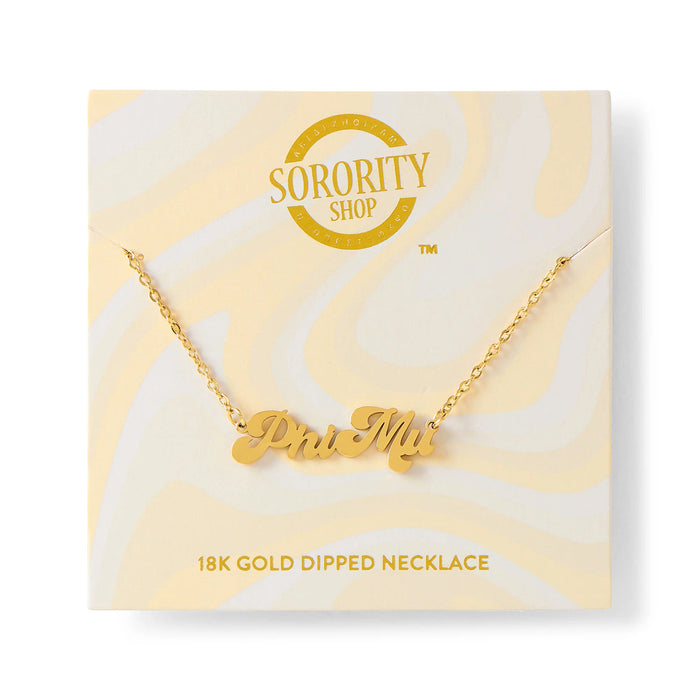 Phi Mu Retro Nickname Necklaces Phi Mu Retro Nickname Necklaces