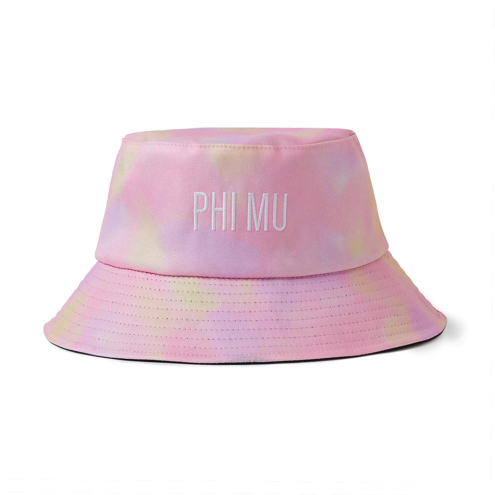 Phi Mu Tie Dye Pastel Bucket Hat Phi Mu Tie Dye Pastel Bucket Hat