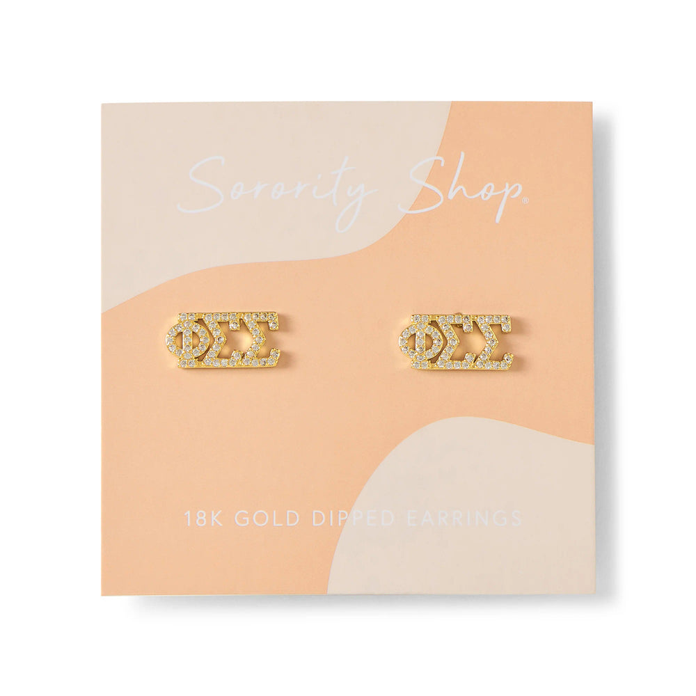 Phi Sigma Sigma Studded Earrings Phi Sigma Sigma Studded Earrings