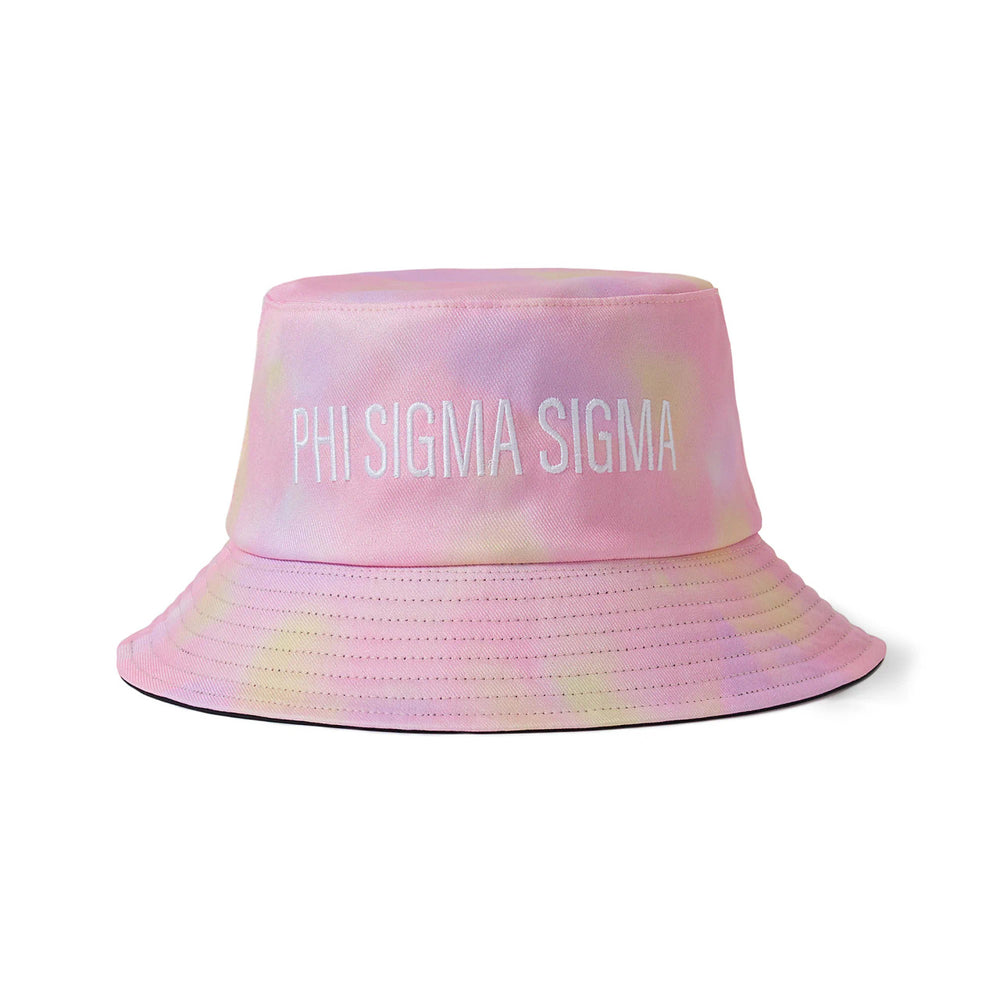 Phi Sigma Sigma Tie Dye Pastel Bucket Hat Phi Sigma Sigma Tie Dye Pastel Bucket Hat