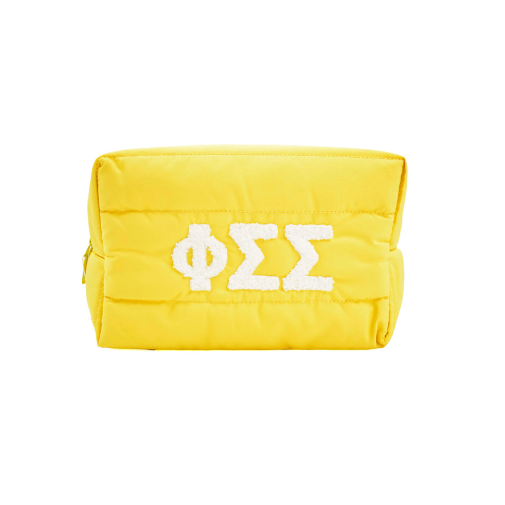 Phi Sigma Sigma Puffer Style Makeup Bag Phi Sigma Sigma Puffer Style Makeup Bag