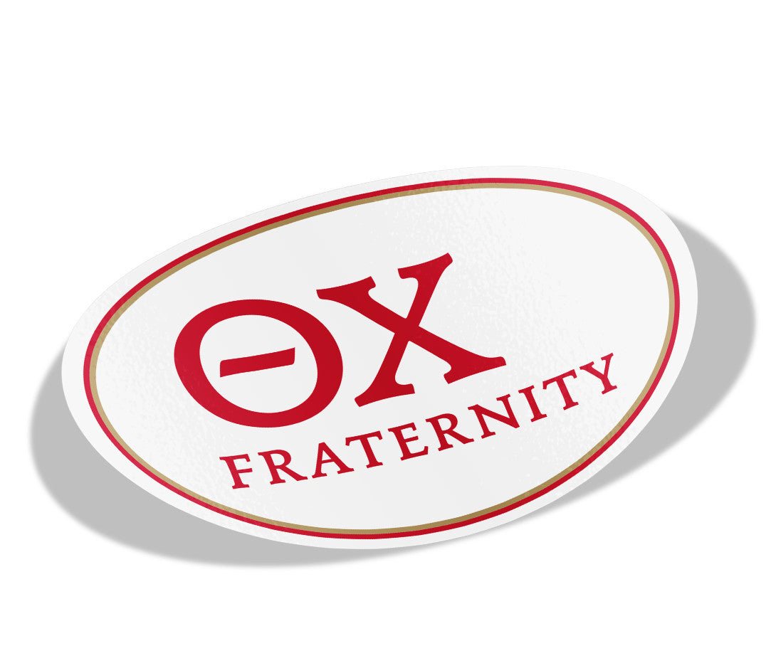 Theta Chi Euro Decal Oval Sticker Theta Chi Euro Decal Oval Sticker