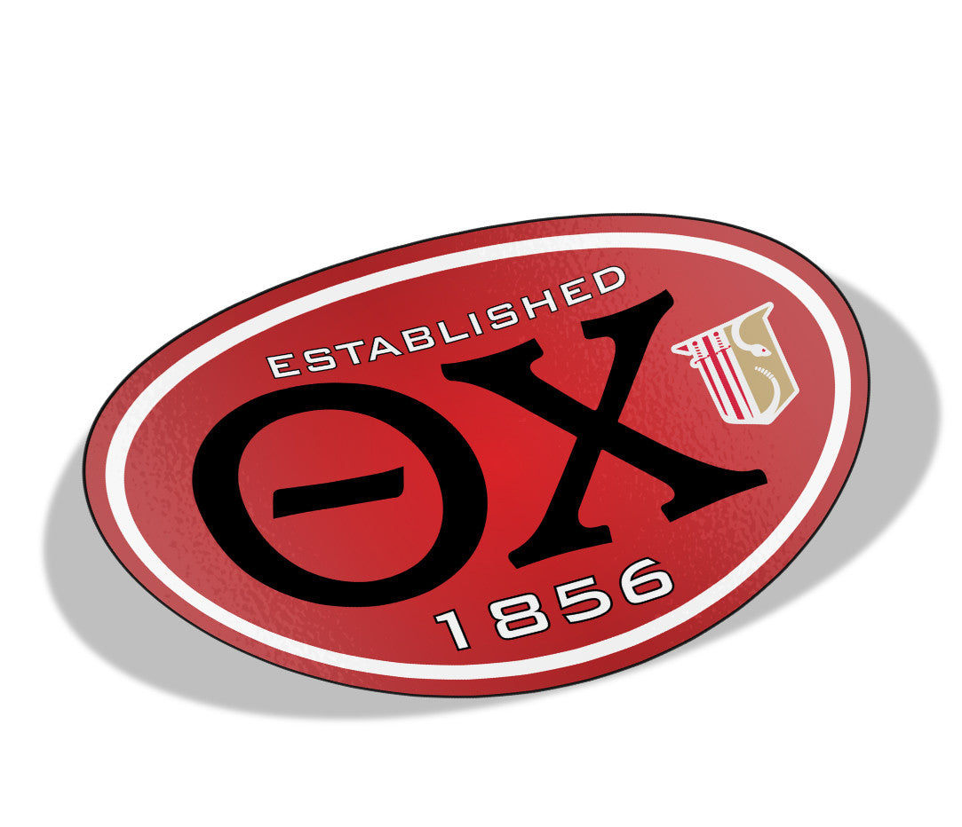 Theta Chi Color Oval Decal Theta Chi Color Oval Decal