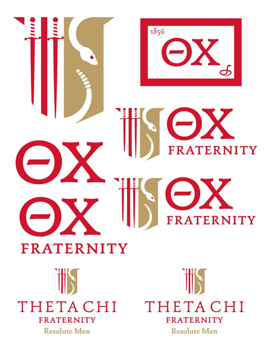 Theta Chi Multi Greek Decal Sticker Sheet Theta Chi Multi Greek Decal Sticker Sheet