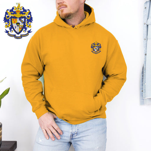 Sigma Alpha Epsilon DISCOUNT-Sigma Alpha Epsilon Crest - Shield Emblem Hooded Sweatshirt