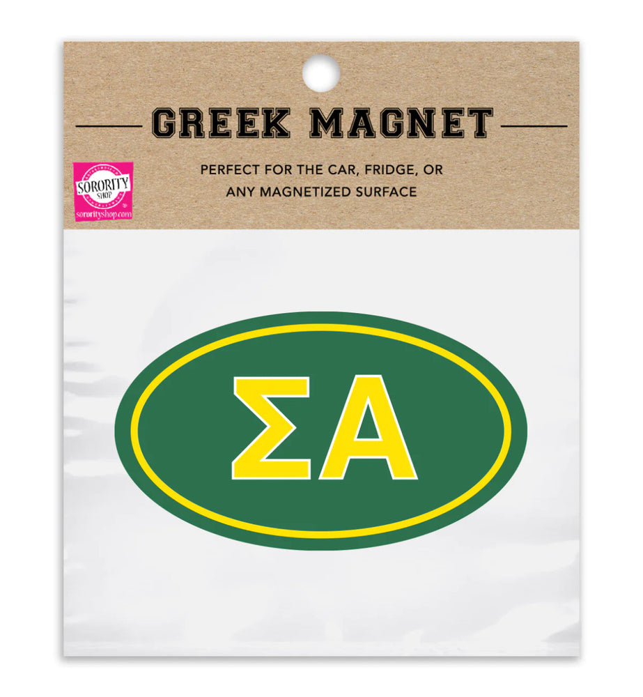 Sigma Alpha Oval Car Magnet Set Of 2 Sigma Alpha Oval Car Magnet Set of 2
