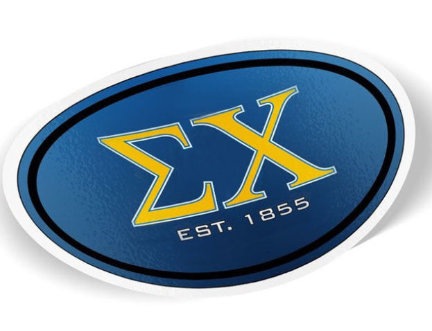 Sigma Chi Color Oval Decal Sigma Chi Color Oval Decal