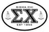 Sigma Chi Oval Crest Shield Sticker Sigma Chi Oval Crest - Shield Sticker