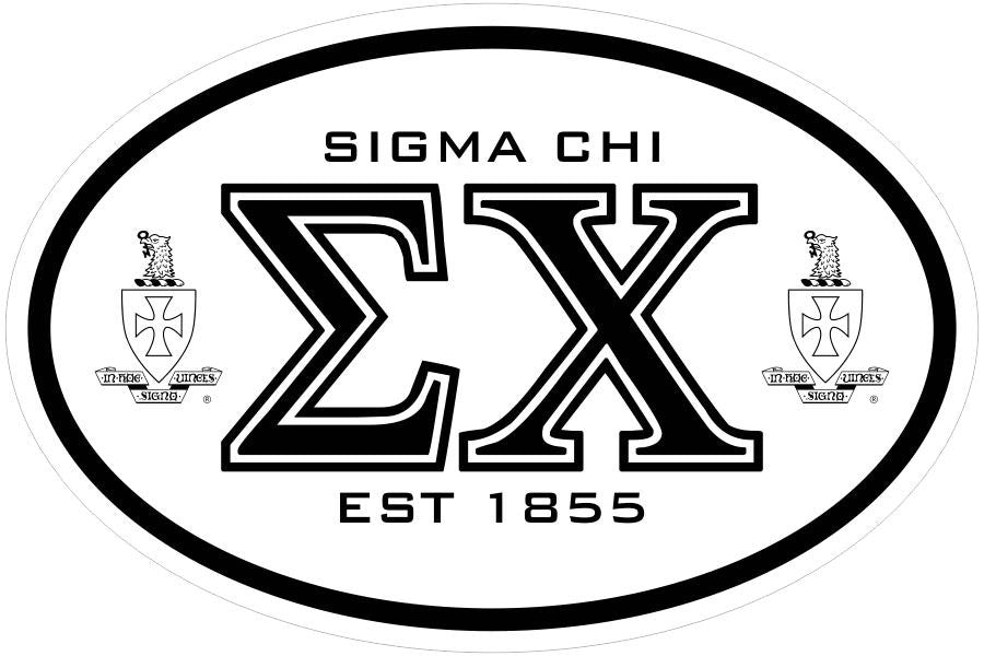 Sigma Chi Oval Crest Shield Sticker Sigma Chi Oval Crest - Shield Sticker