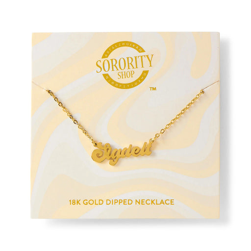 Jewelry Sigma Delta Tau Retro Nickname Necklaces