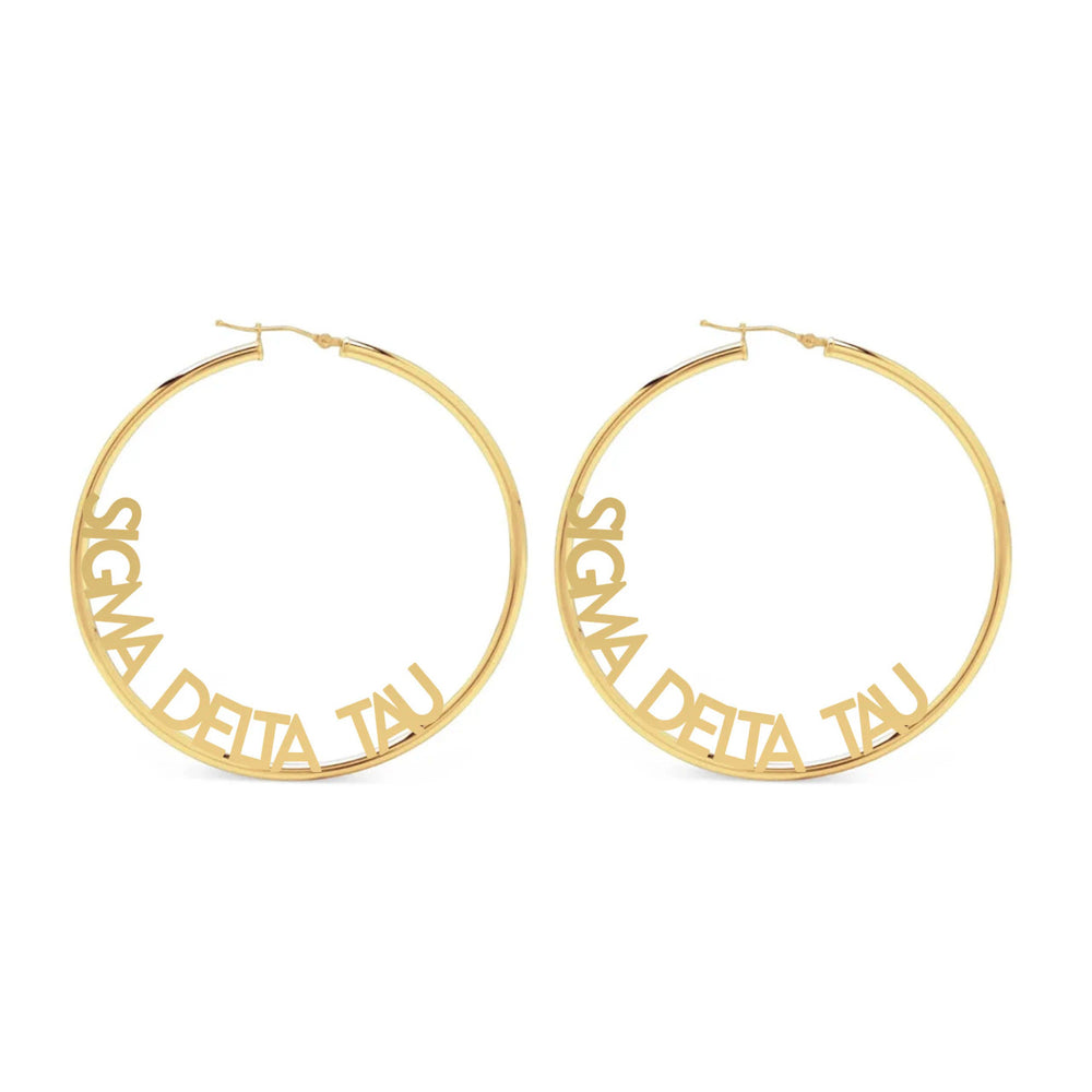 Sigma Delta Tau Hoop Earrings Sigma Delta Tau Hoop Earrings