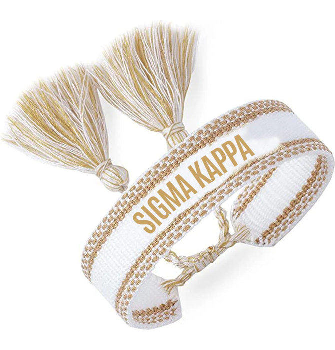 Sigma Kappa Woven Bracelet Gold Sigma Kappa Woven Bracelet - Gold