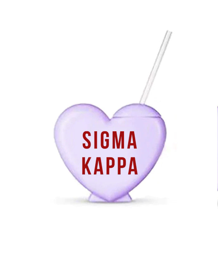 Sigma Kappa Heart Shaped Tumblers Sigma Kappa Heart Shaped Tumblers