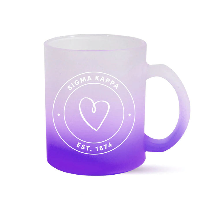 Sigma Kappa Ombre Glass Mugs Sigma Kappa Ombre Glass Mugs
