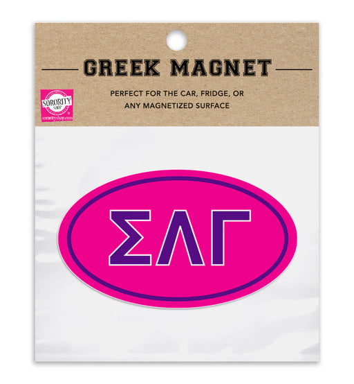 Sigma Lambda Gamma Sigma Lambda Gamma Oval Fraternity Car Magnet Set of 2